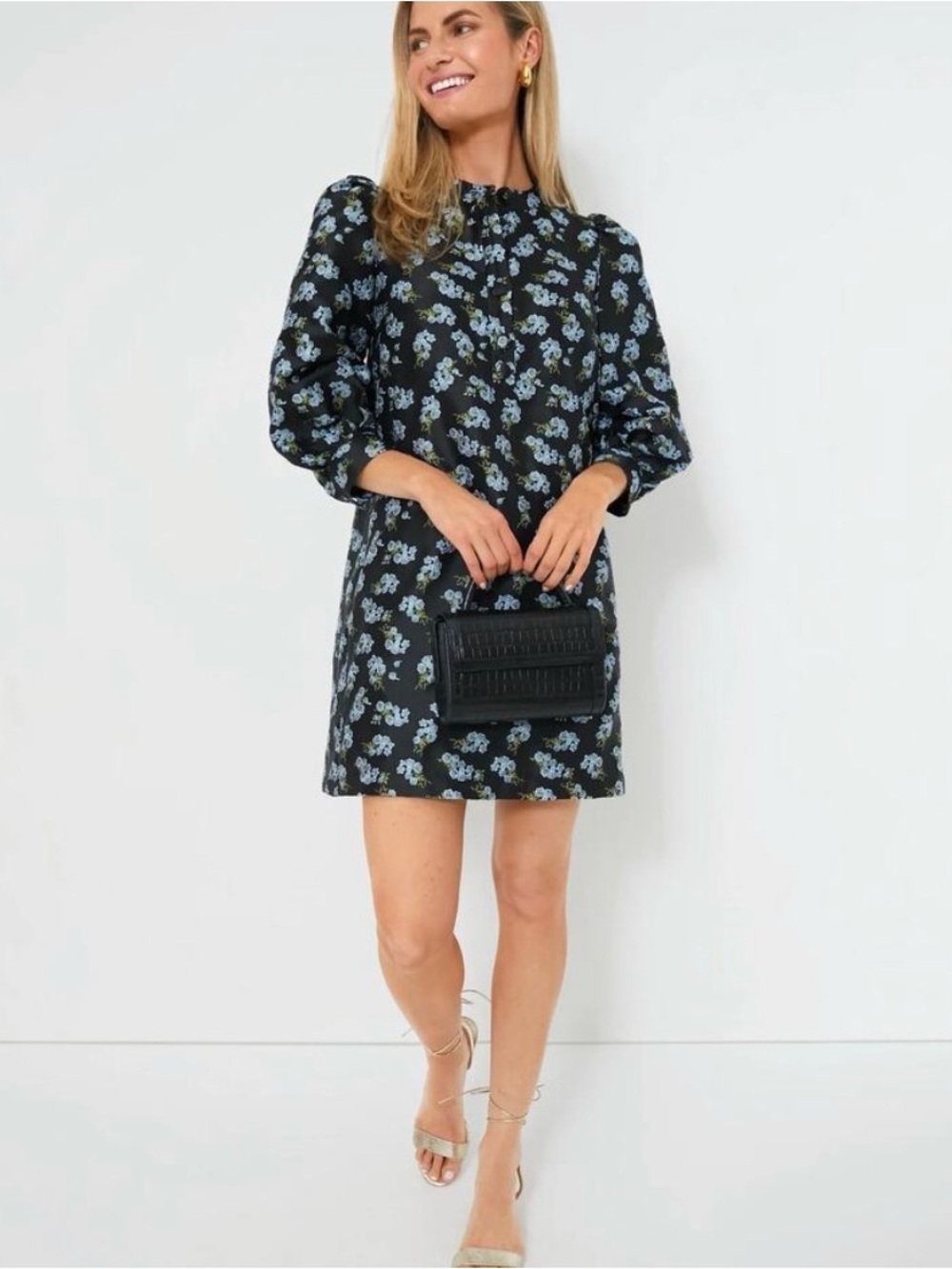 Tuckernuck Pomander Place Black Heirloom Jacquard Samantha Dress XL